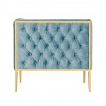 Vector Accent Chair in Ocean Blue and Gold