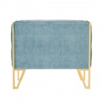 Vector Accent Chair in Ocean Blue and Gold