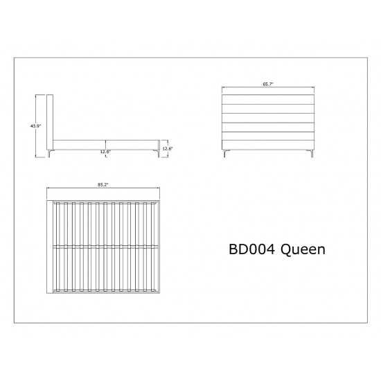 Schwamm Queen Bed in Grey