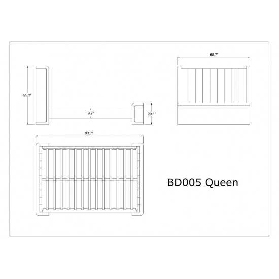 Kingdom Queen-Size Bed in Graphite
