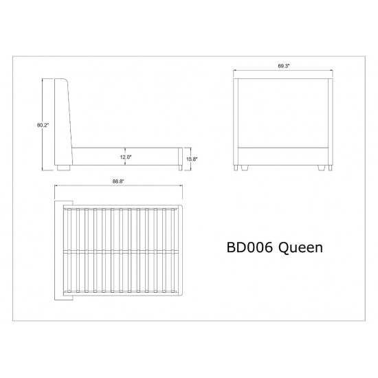 Parlay Queen-Size Bed in Portobello