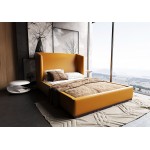 Lenyx Queen-Size Bed in Saddle
