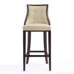 Fifth Avenue Bar Stool in Cream and Walnut