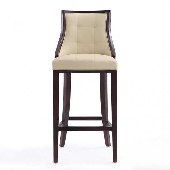Fifth Avenue Bar Stool in Cream and Walnut