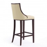 Fifth Avenue Bar Stool in Cream and Walnut