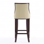 Fifth Avenue Bar Stool in Cream and Walnut