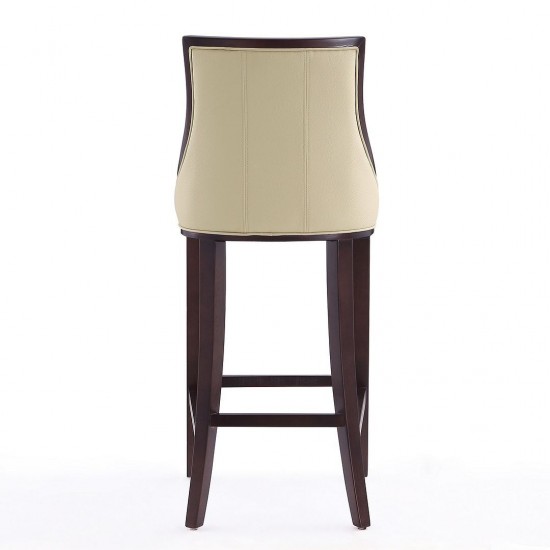 Fifth Avenue Bar Stool in Cream and Walnut