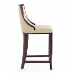 Emperor Bar Stool in Cream and Walnut