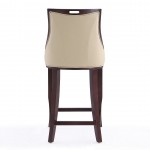 Emperor Bar Stool in Cream and Walnut