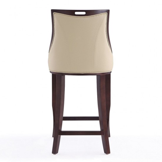 Emperor Bar Stool in Cream and Walnut