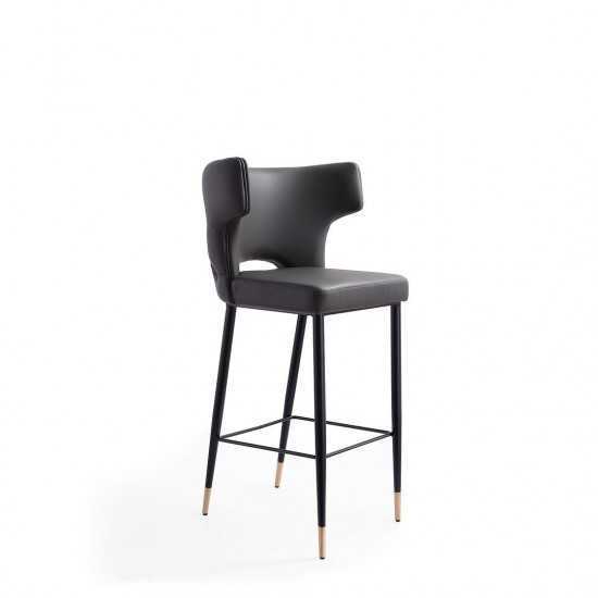 Holguin Barstool in Grey, Black and Gold