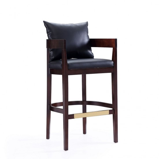 Ritz Barstool in Black and Dark Walnut