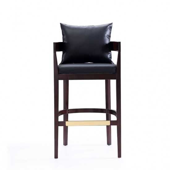 Ritz Barstool in Black and Dark Walnut