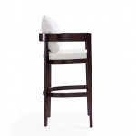 Ritz Barstool in Ivory and Dark Walnut