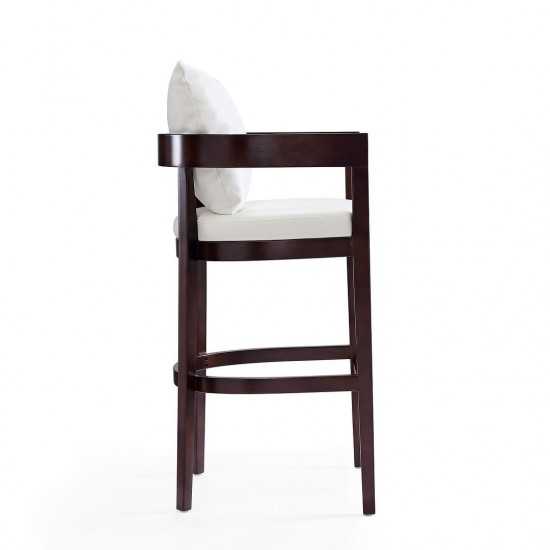 Ritz Barstool in Ivory and Dark Walnut