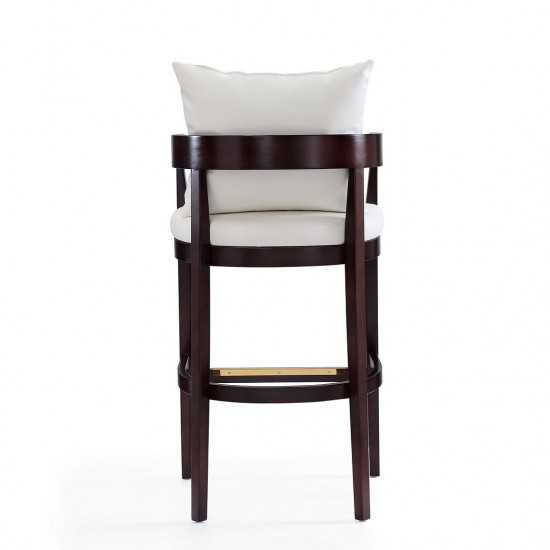 Ritz Barstool in Ivory and Dark Walnut