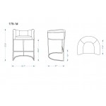Cosmopolitan Barstool in Pebble and Black