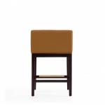 Kingsley Counter Stool in Camel and Dark Walnut