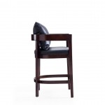 Ritz Counter Stool in Black and Dark Walnut