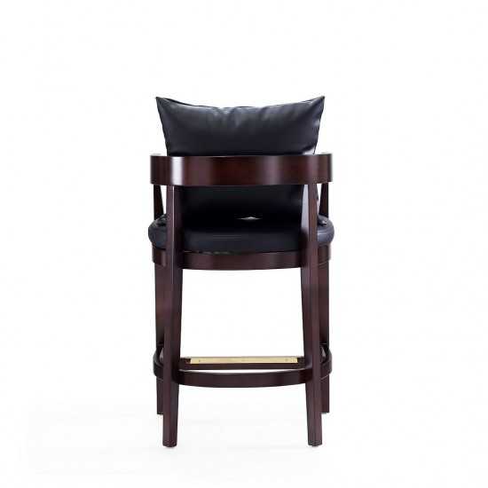 Ritz Counter Stool in Black and Dark Walnut