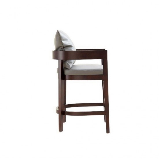 Ritz Counter Stool in Grey and Dark Walnut