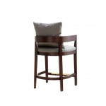 Ritz Counter Stool in Grey and Dark Walnut