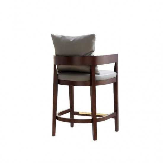 Ritz Counter Stool in Grey and Dark Walnut