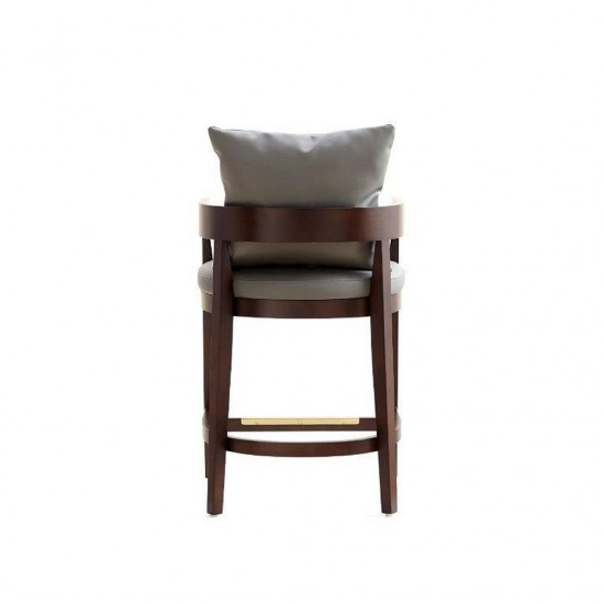 Ritz Counter Stool in Grey and Dark Walnut
