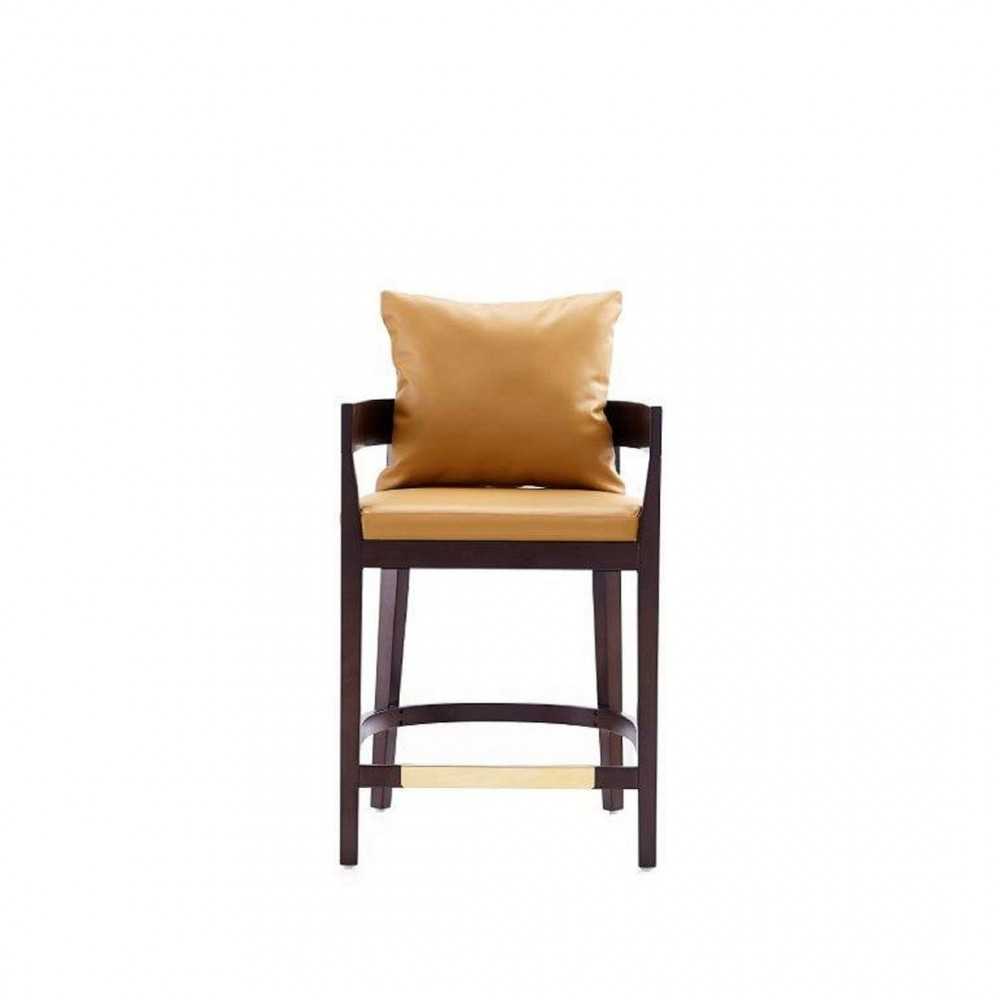 Ritz Counter Stool in Camal and Dark Walnut