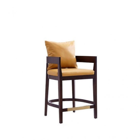 Ritz Counter Stool in Camal and Dark Walnut