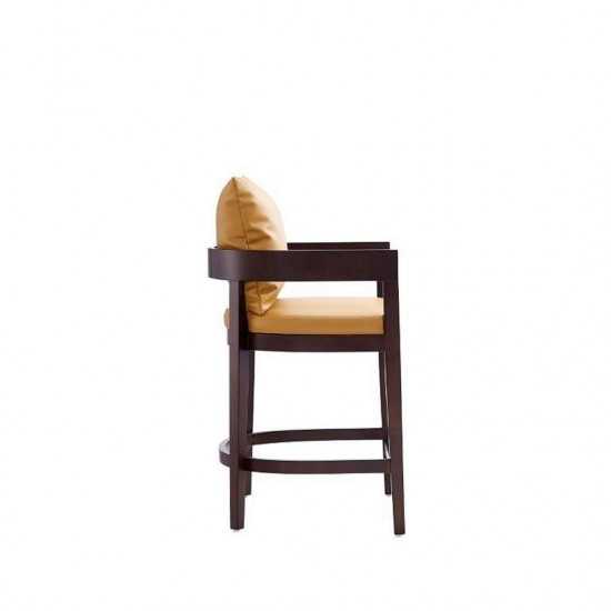 Ritz Counter Stool in Camal and Dark Walnut