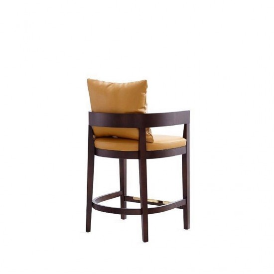 Ritz Counter Stool in Camal and Dark Walnut