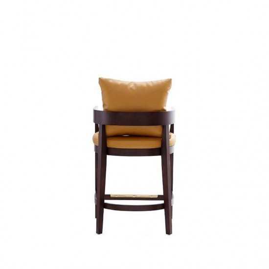 Ritz Counter Stool in Camal and Dark Walnut