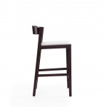 Klismos Counter Stool in Ivory and Dark Walnut