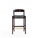 Klismos Counter Stool in Black and Dark Walnut