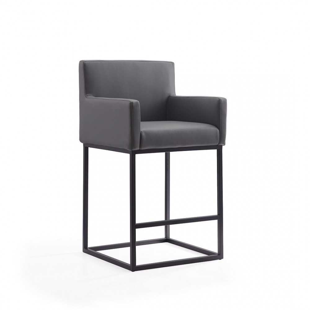 Ambassador Counter Stool in Grey and Black