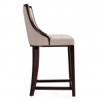 Fifth Ave Counter Stool in Cream and Dark Walnut