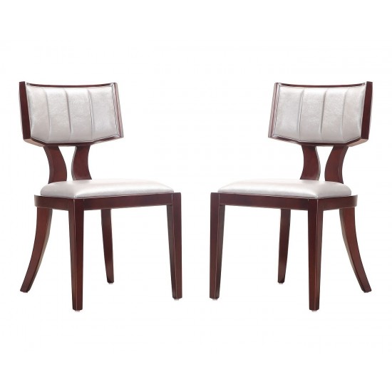 Pulitzer Dining Chair (Set of Two) in Silver and Walnut