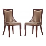 Emperor Dining Chair (Set of Two) in Bronze and Walnut