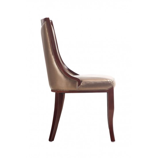 Emperor Dining Chair (Set of Two) in Bronze and Walnut