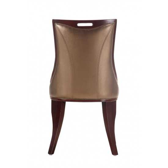 Emperor Dining Chair (Set of Two) in Bronze and Walnut