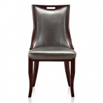 Emperor Dining Chair (Set of Two) in Silver and Walnut