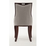 Emperor Dining Chair (Set of Two) in Grey and Walnut
