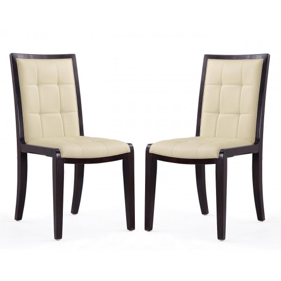 Executor Dining Chairs (Set of Two) in Cream and Walnut