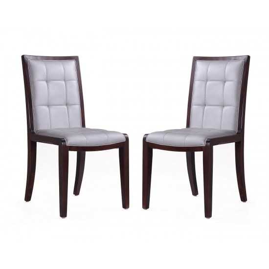 Executor Dining Chairs (Set of Two) in Silver and Walnut