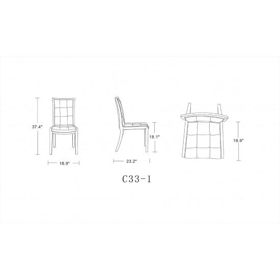 Executor Dining Chairs (Set of Two) in Silver and Walnut