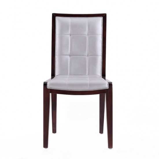 Executor Dining Chairs (Set of Two) in Silver and Walnut