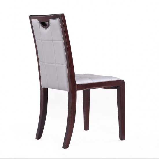 Executor Dining Chairs (Set of Two) in Silver and Walnut