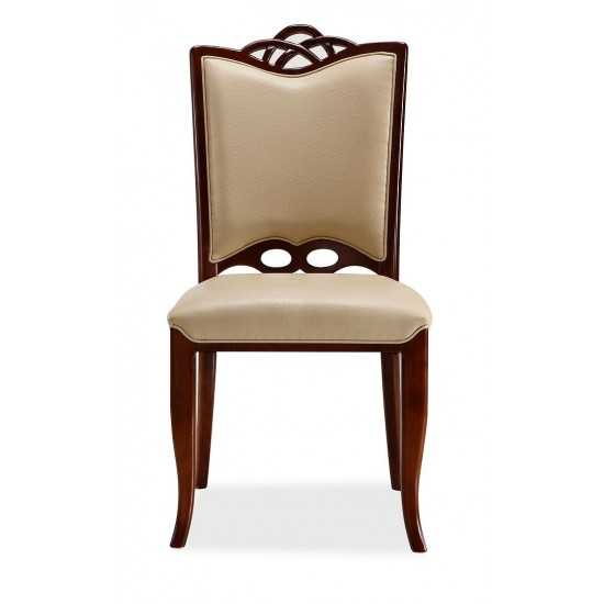 Regent Dining Chair (Set of Two) in Cream and Walnut