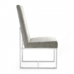 Element Velvet Dining Chair in Steel